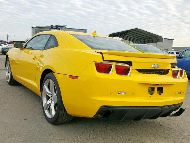 2G1FK1EJ2C9202482 - 2012 CHEVROLET CAMARO 2SS YELLOW photo 3