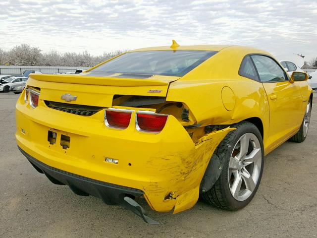 2G1FK1EJ2C9202482 - 2012 CHEVROLET CAMARO 2SS YELLOW photo 4