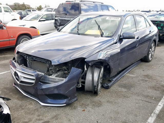 WDDHF5KB1EA904945 - 2014 MERCEDES-BENZ E 350 BLUE photo 2