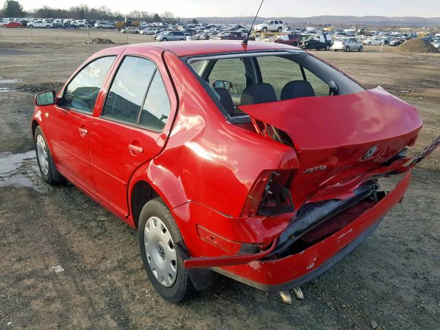 3VWRK69M52M050318 - 2002 VOLKSWAGEN JETTA GL RED photo 3