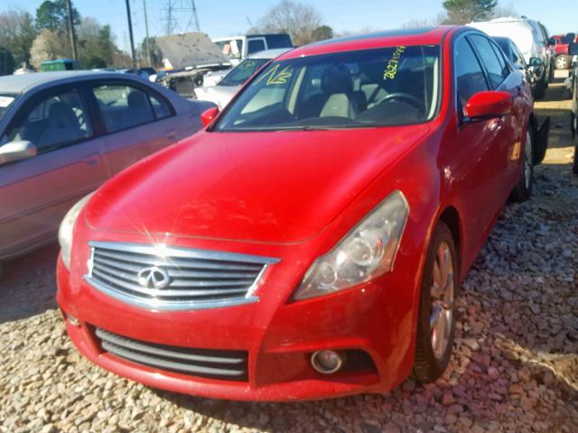 JN1CV6AR1BM412666 - 2011 INFINITI G37 RED photo 2