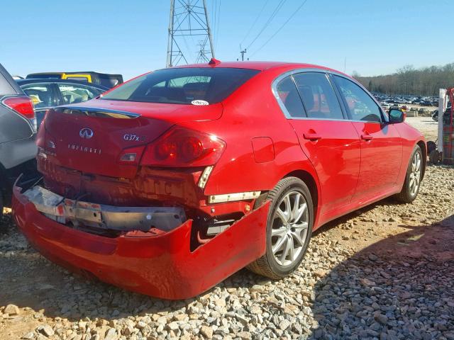 JN1CV6AR1BM412666 - 2011 INFINITI G37 RED photo 4