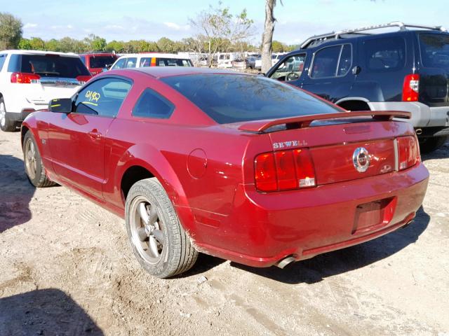 1ZVHT82H065142692 - 2006 FORD MUSTANG GT MAROON photo 3