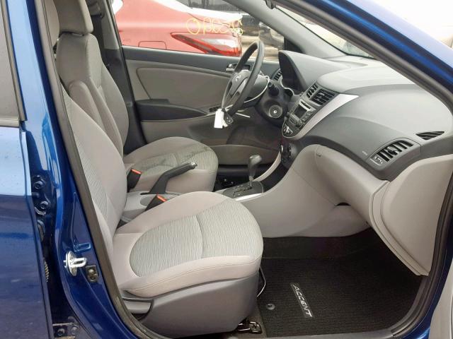 KMHCT4AE0GU017028 - 2016 HYUNDAI ACCENT SE BLUE photo 5