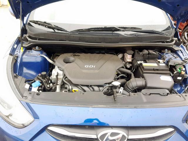 KMHCT4AE0GU017028 - 2016 HYUNDAI ACCENT SE BLUE photo 7