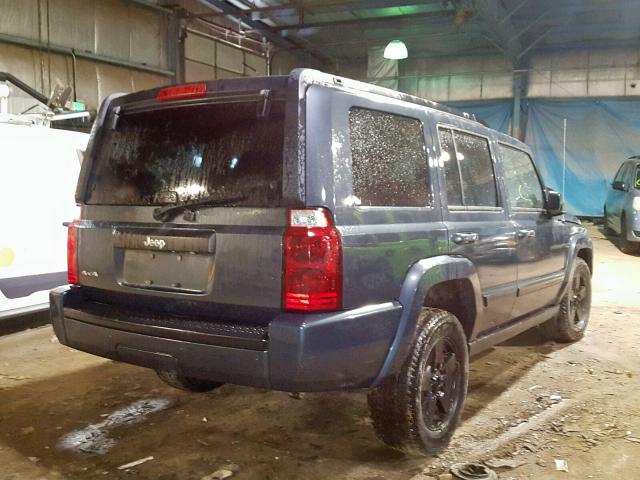 1J8HG48K67C654529 - 2007 JEEP COMMANDER BLUE photo 4