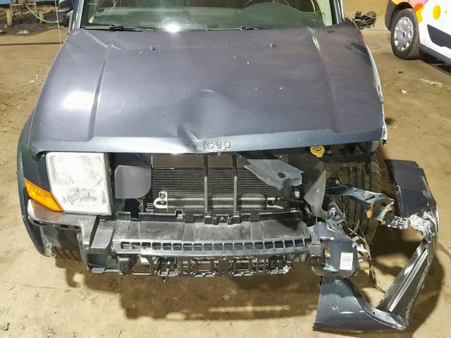 1J8HG48K67C654529 - 2007 JEEP COMMANDER BLUE photo 7