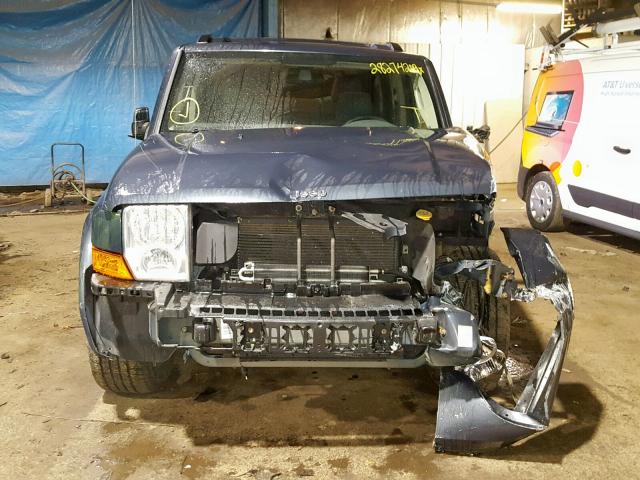 1J8HG48K67C654529 - 2007 JEEP COMMANDER BLUE photo 9