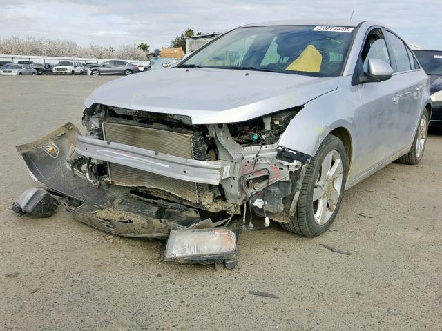 1G1P75SZ1E7197545 - 2014 CHEVROLET CRUZE SILVER photo 2