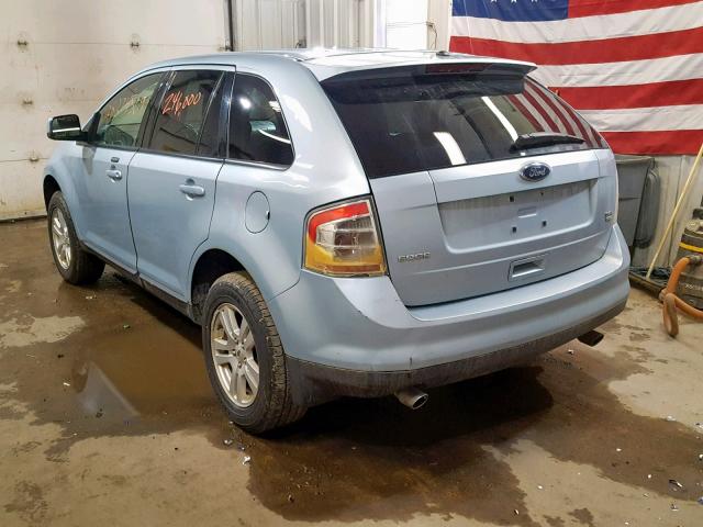 2FMDK48C98BA64612 - 2008 FORD EDGE SEL BLUE photo 3