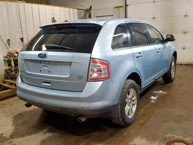 2FMDK48C98BA64612 - 2008 FORD EDGE SEL BLUE photo 4