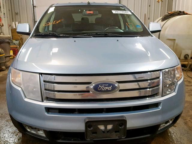 2FMDK48C98BA64612 - 2008 FORD EDGE SEL BLUE photo 9