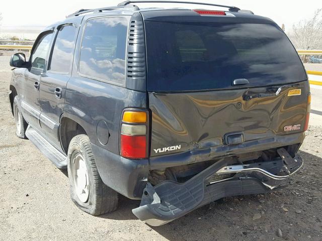 1GKEC13T15J213909 - 2005 GMC YUKON BLACK photo 3