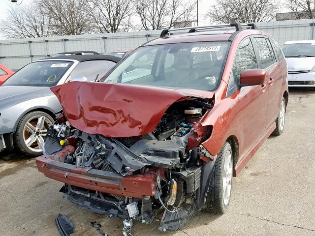 JM1CR2W30A0389045 - 2010 MAZDA 5 RED photo 2