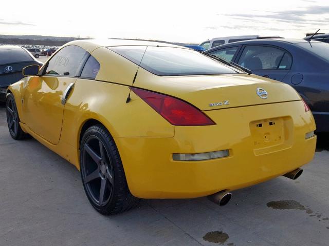 JN1AZ34D45M600581 - 2005 NISSAN 350Z COUPE YELLOW photo 3