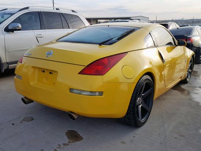 JN1AZ34D45M600581 - 2005 NISSAN 350Z COUPE YELLOW photo 4