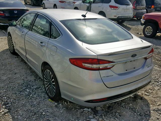 3FA6P0RU2JR168676 - 2018 FORD FUSION TIT SILVER photo 3