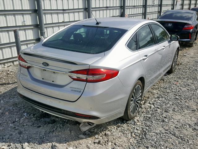 3FA6P0RU2JR168676 - 2018 FORD FUSION TIT SILVER photo 4