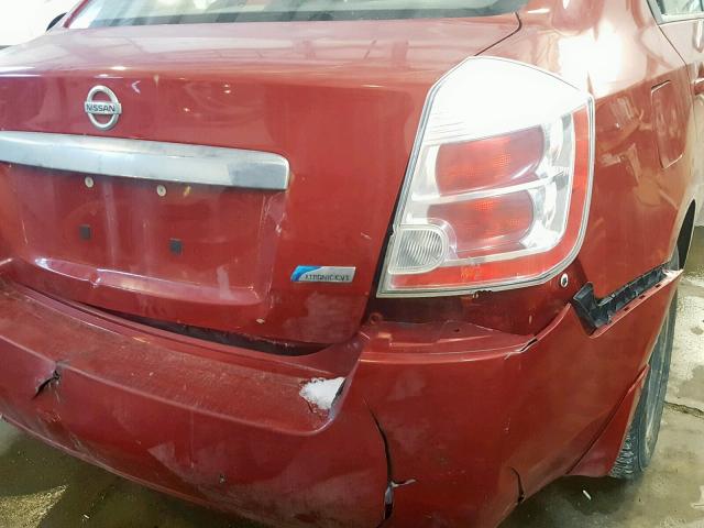 3N1AB6AP0AL633957 - 2010 NISSAN SENTRA 2.0 RED photo 9