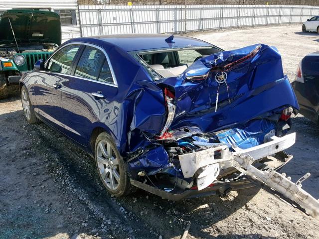 1G6AA5RA2E0109077 - 2014 CADILLAC ATS BLUE photo 3