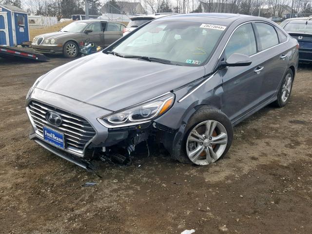 5NPE34AF4JH668797 - 2018 HYUNDAI SONATA SPO GRAY photo 2