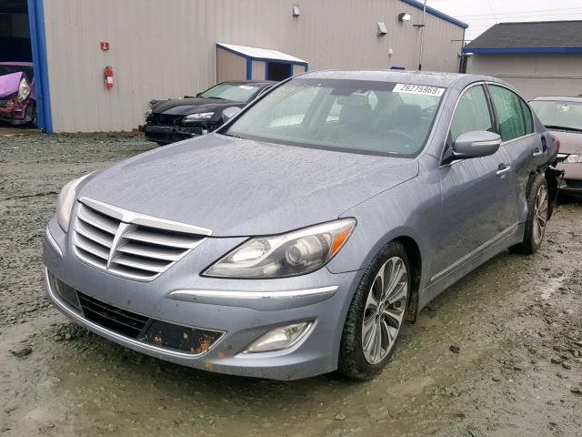 KMHGC4DH6EU260539 - 2014 HYUNDAI GENESIS 5. BLUE photo 2