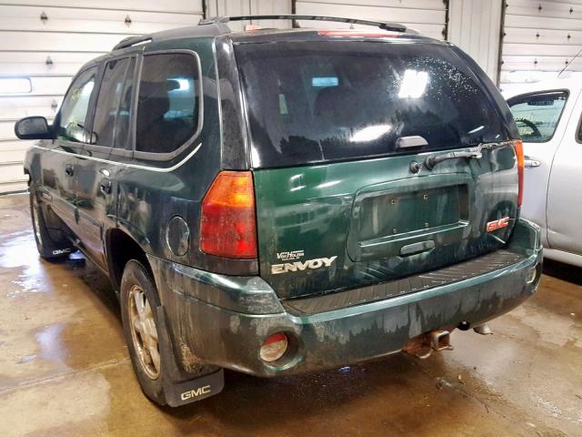 1GKDT13S142125163 - 2004 GMC ENVOY GREEN photo 3