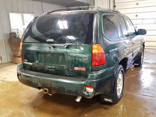 1GKDT13S142125163 - 2004 GMC ENVOY GREEN photo 4