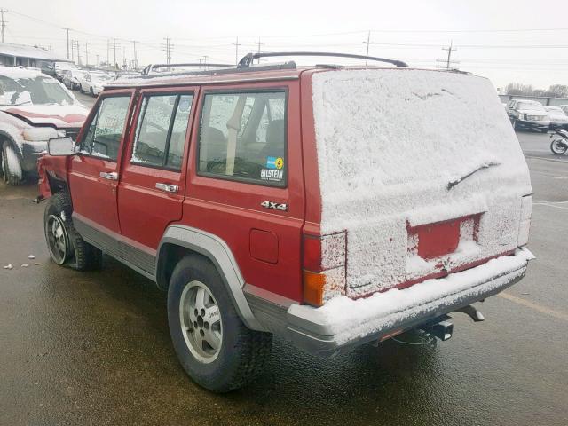 1J4FJ58S3NL221098 - 1992 JEEP CHEROKEE L RED photo 3