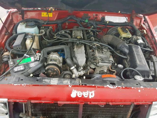 1J4FJ58S3NL221098 - 1992 JEEP CHEROKEE L RED photo 7