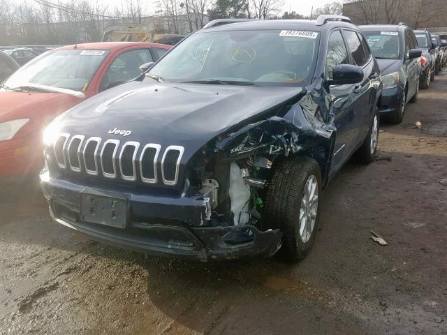 1C4PJMCS9EW140293 - 2014 JEEP CHEROKEE L BLUE photo 2