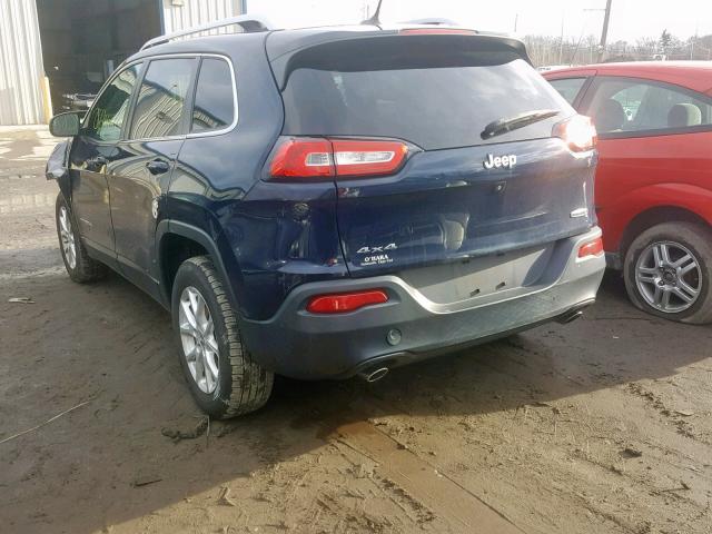 1C4PJMCS9EW140293 - 2014 JEEP CHEROKEE L BLUE photo 3