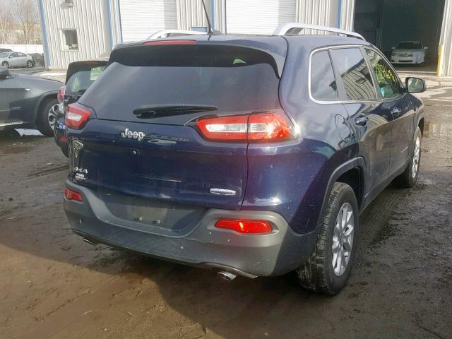 1C4PJMCS9EW140293 - 2014 JEEP CHEROKEE L BLUE photo 4