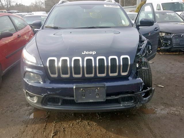 1C4PJMCS9EW140293 - 2014 JEEP CHEROKEE L BLUE photo 7