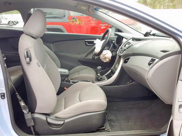 KMHDH6AE1DU015219 - 2013 HYUNDAI ELANTRA CO BLUE photo 5