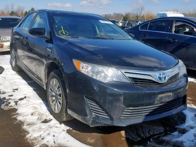 4T1BD1FK0CU061336 - 2012 TOYOTA CAMRY HYBR BLACK photo 1