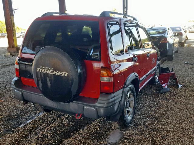 2CNBJ734246901232 - 2004 CHEVROLET TRACKER ZR RED photo 4