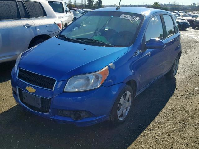 KL1TD66E19B628133 - 2009 CHEVROLET AVEO LS BLUE photo 2