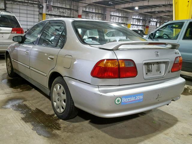 2HGEJ6617XH557078 - 1999 HONDA CIVIC BASE SILVER photo 3