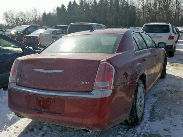 2C3CCAAG6CH238140 - 2012 CHRYSLER 300 RED photo 4