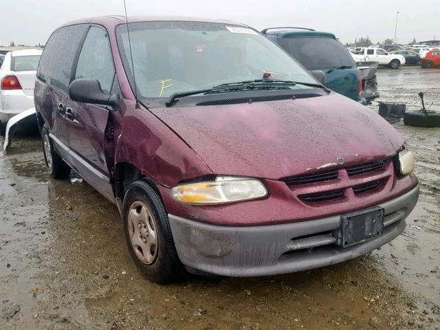 2B4FP25B2WR763340 - 1998 DODGE CARAVAN PURPLE photo 1