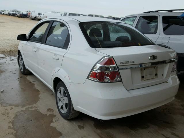 KL1TD56658B146248 - 2008 CHEVROLET AVEO BASE WHITE photo 3