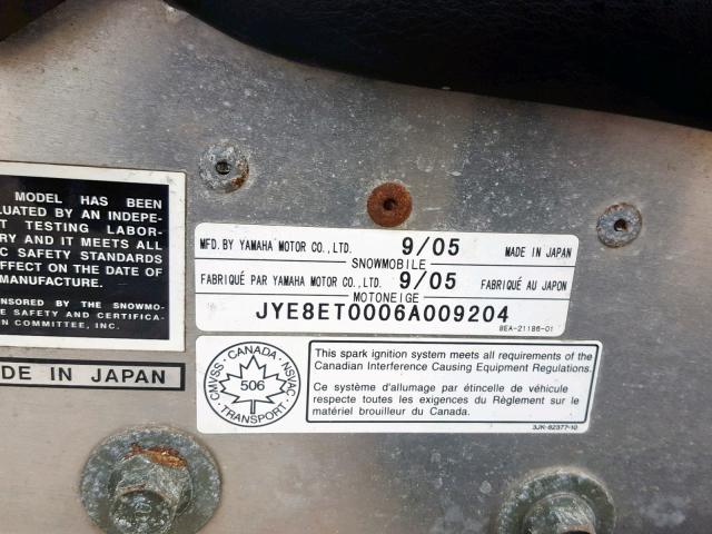 JYE8ET0006A009204 - 2006 YAMAHA VENTURE BLUE photo 10