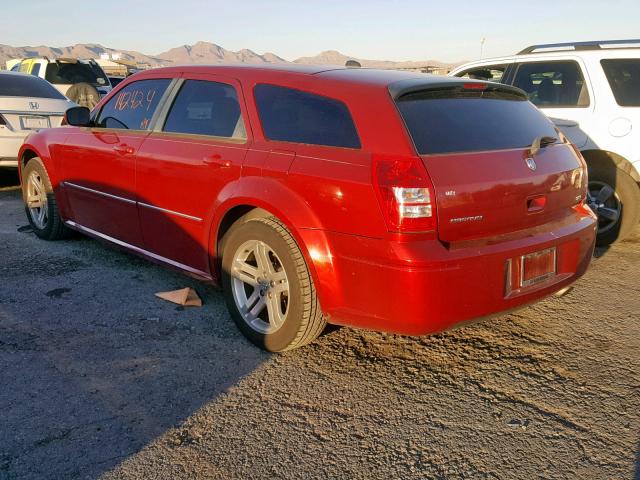 2D4FV48V95H677346 - 2005 DODGE MAGNUM SXT RED photo 3