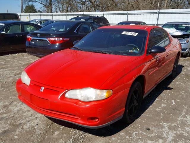 2G1WW12E3Y9206592 - 2000 CHEVROLET MONTE CARL RED photo 2