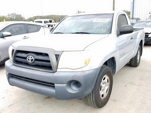 5TENX22N95Z058766 - 2005 TOYOTA TACOMA SILVER photo 2