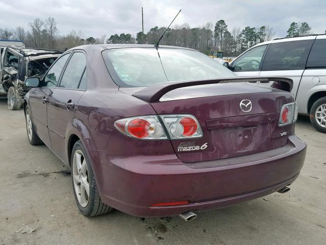 1YVHP80D265M25550 - 2006 MAZDA 6 S BURGUNDY photo 3