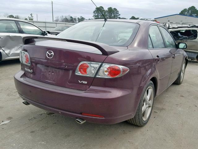 1YVHP80D265M25550 - 2006 MAZDA 6 S BURGUNDY photo 4