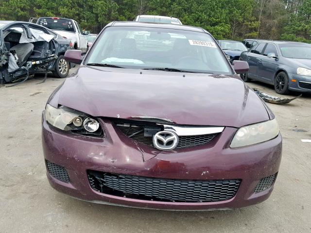 1YVHP80D265M25550 - 2006 MAZDA 6 S BURGUNDY photo 9