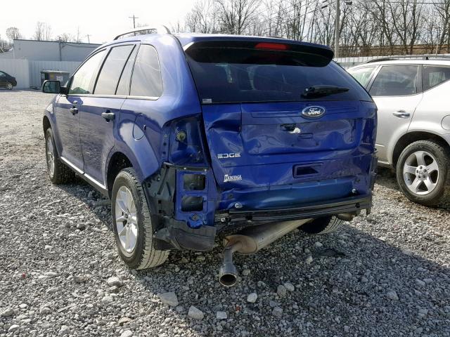 2FMDK3GC7DBE24479 - 2013 FORD EDGE SE BLUE photo 3